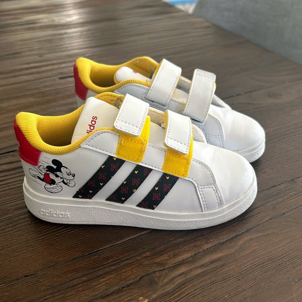 Toddler size 9 adidas Mickey sneakers